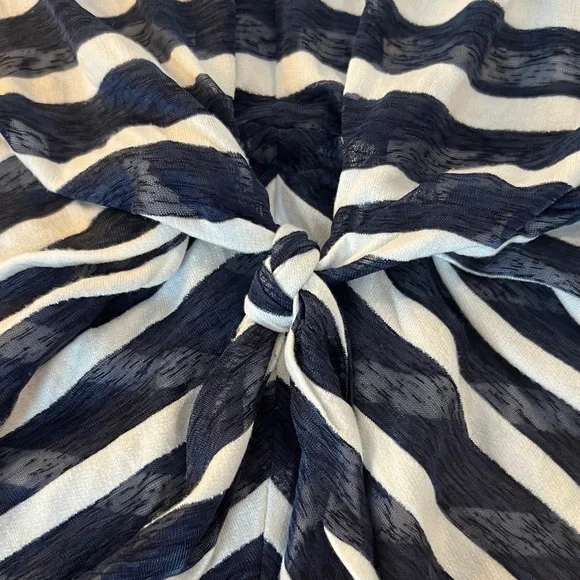 Navy and White Striped Short Sleeve Tee - Picture 3 of 9